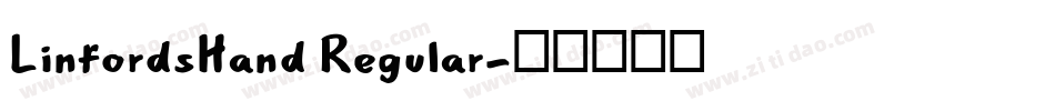 LinfordsHand Regular字体转换